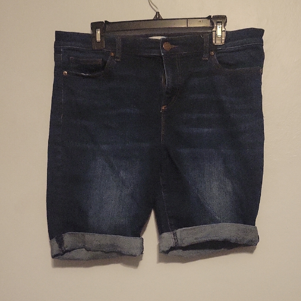 LOFT Dark Blue Denim Shorts